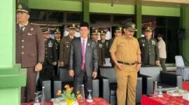 Ketua DPRD Kota Samarinda Helmi Abdullah saat mengikuti acara HUT TNI ke 81