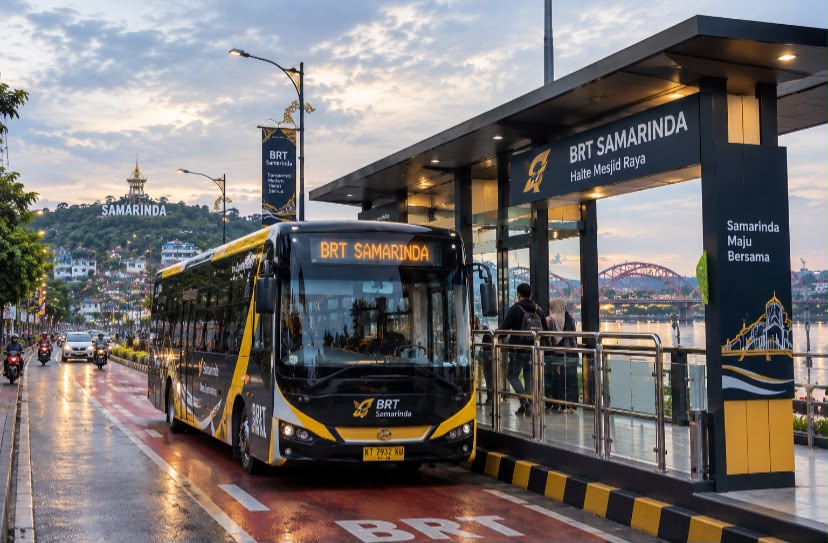 Ilustrasi Bus Rapid Transit (BRT)