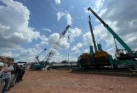 Prosesi groundbreaking proyek pembangunan hotel di Jalan KH Samanhudi, Samarinda, yang dimulai pada 20 April 2026